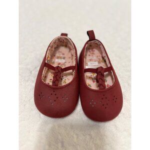 Carters Infant Girls Braided T-Strap Mary Jane Ballet Shoes 3-6 Months